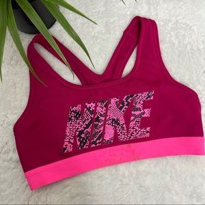 Nike Dri Fit Racerback Sports Bra Pullover Pink S